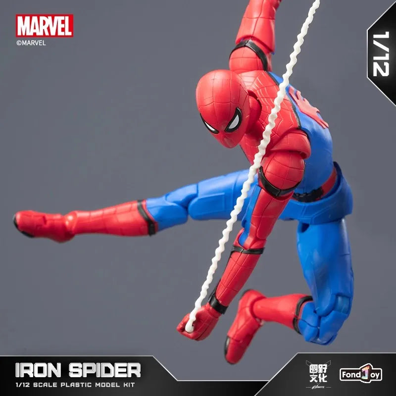 NEW Fondjoy Spiderman The Stark Suit Anime Action Figure Spider-Man 1/12th Scale Plastic Model Garage Kit Collection Statue Toys