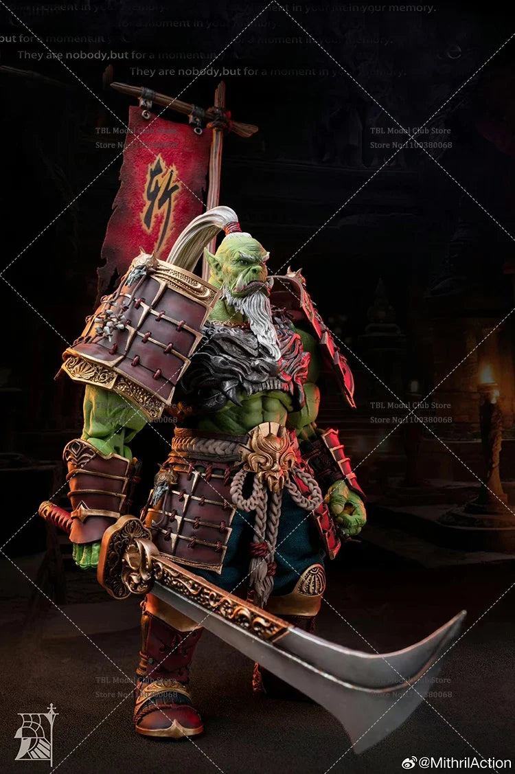 In Stock Original Mithril Action 1/10 Scale WOW Barbarian Orcs Sword Saint Samurai Full Set Soldier Action Figure Doll