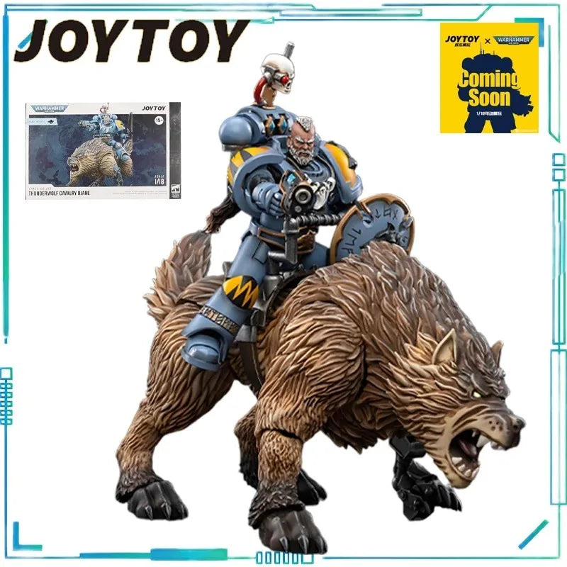 JOYTOY Genuine JOYTOY X Warhammer 40K Series Wolf Squad Space Wild Wolf Thunder Wolf Cavalry Game Character Model Movable Model