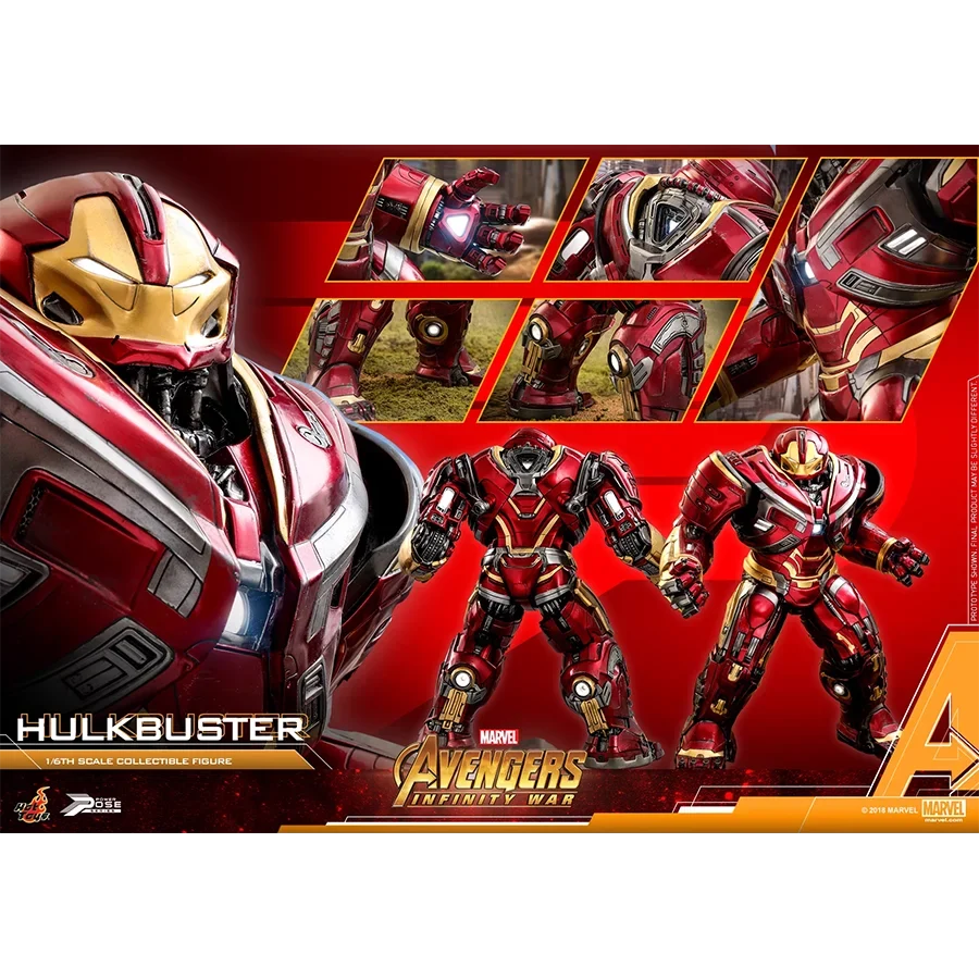 Original HOTTOYS 1/6 PPS005 The Avengers 3 Hulk Buster 2.0 MK44 Action Figure Model Toys 50CM Collection Scene Ornament Gift