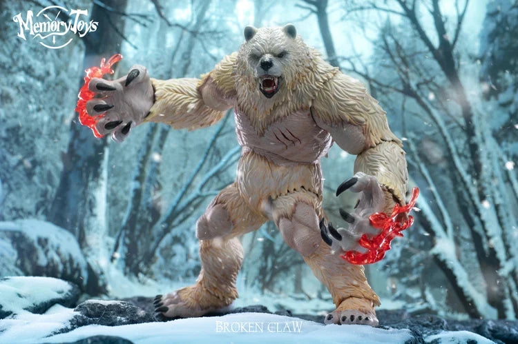 MEMORYTOYS 23Cm Fighter Fantasy Ancient Warcraft Series Bear Clan Fury Warrior Action Figure Animal Model Toys Collection