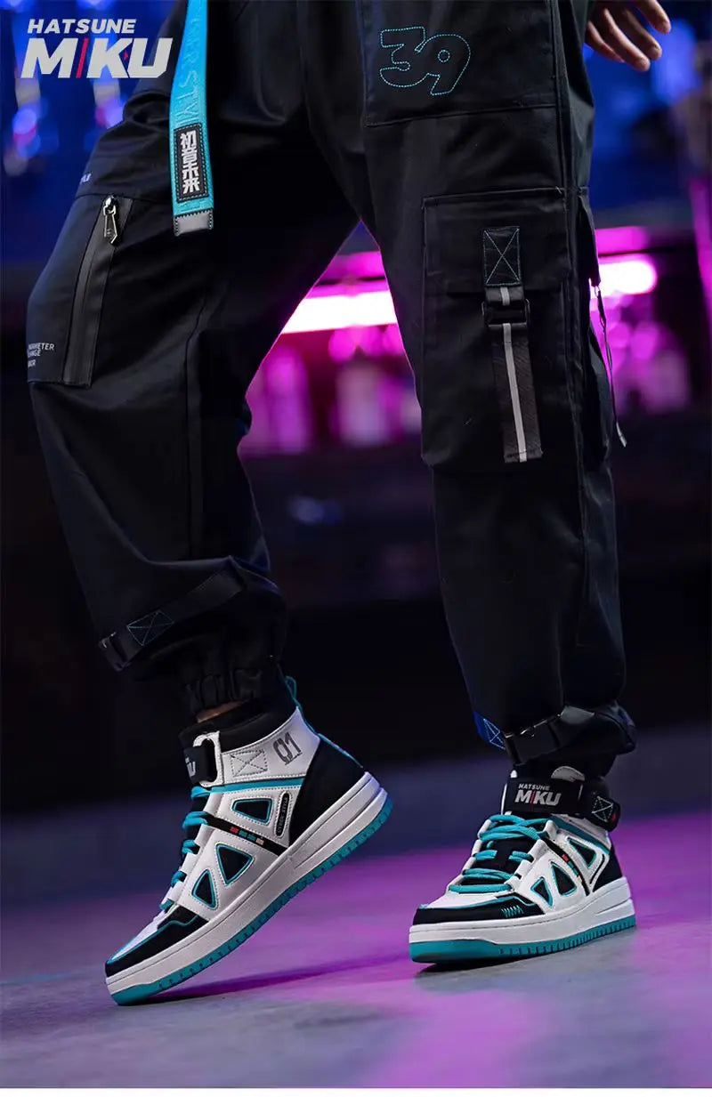 Hot Moeyu Hatsune Miku Shoes For Men Vocaloid Cosplay Male Sneakers Women Tennis Sport Athletic Anime Figure Shoe Casual Shoes