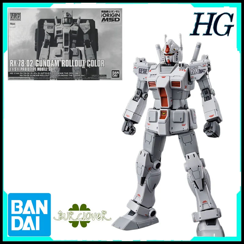 Bandai Original HG GUNDAM （Origin）RX-78-02 1/144 Anime Action Figure Assembly Model Toys Gifts For Children Complete Set
