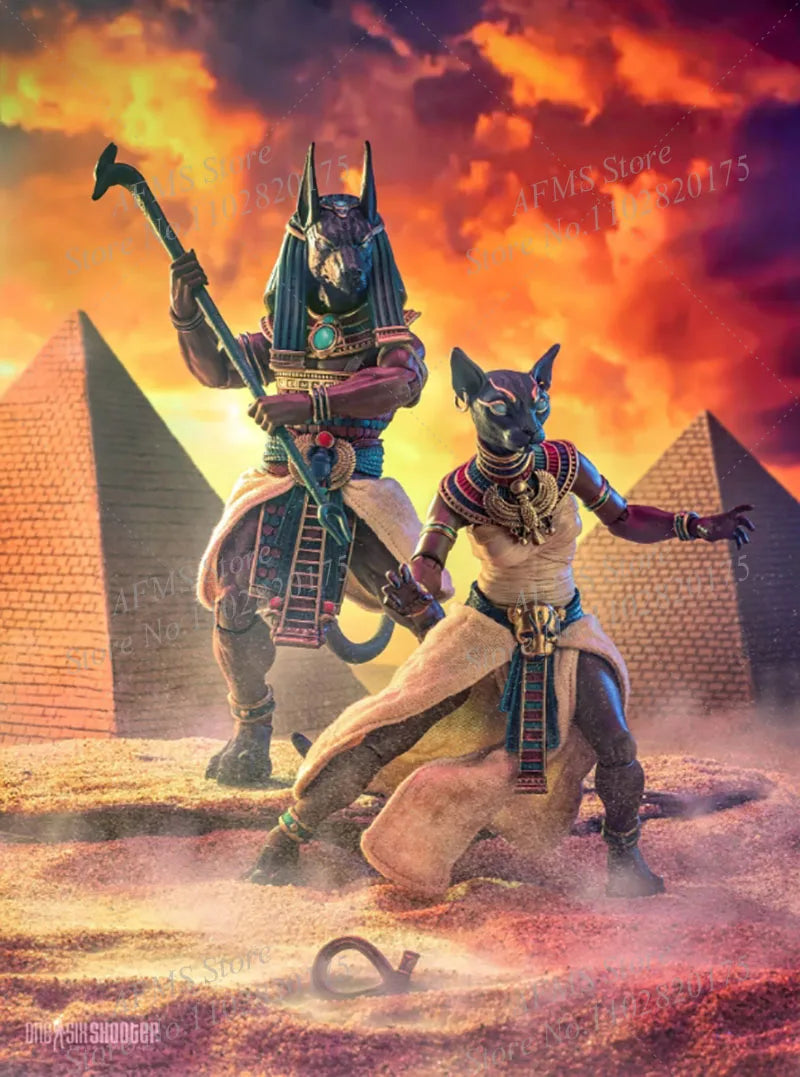 Limited Four Horsemen Studio 1/12 Scale Collectibles Anubis Figure Ancient Egyptian Goddess Bastet Bast 6" Action Figure Soldier