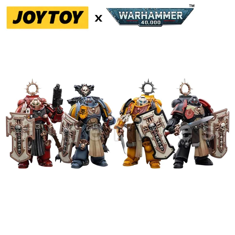 1/18 JOYTOY Action Figure (4PCS/SET) 40K Bladeguard Veteran Set Anime Collection Model Toy