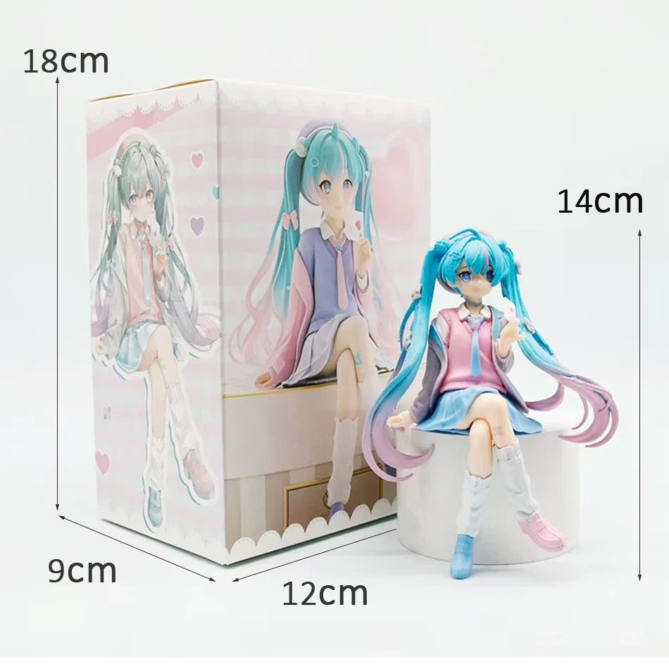 Anime Hatsune Miku Figure 12-22CM Virtual Singer Manga Statue Kawaii Model Toy for Computer Desk Cake Decoration Gift