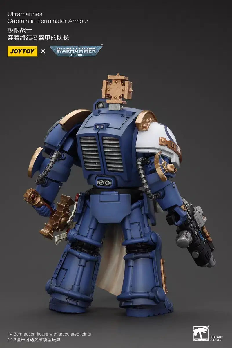 【In Stock】JOYTOY Warhammer 40K Ultramarines Captain in Terminator Armour 1/18 Action Figures Models Toys
