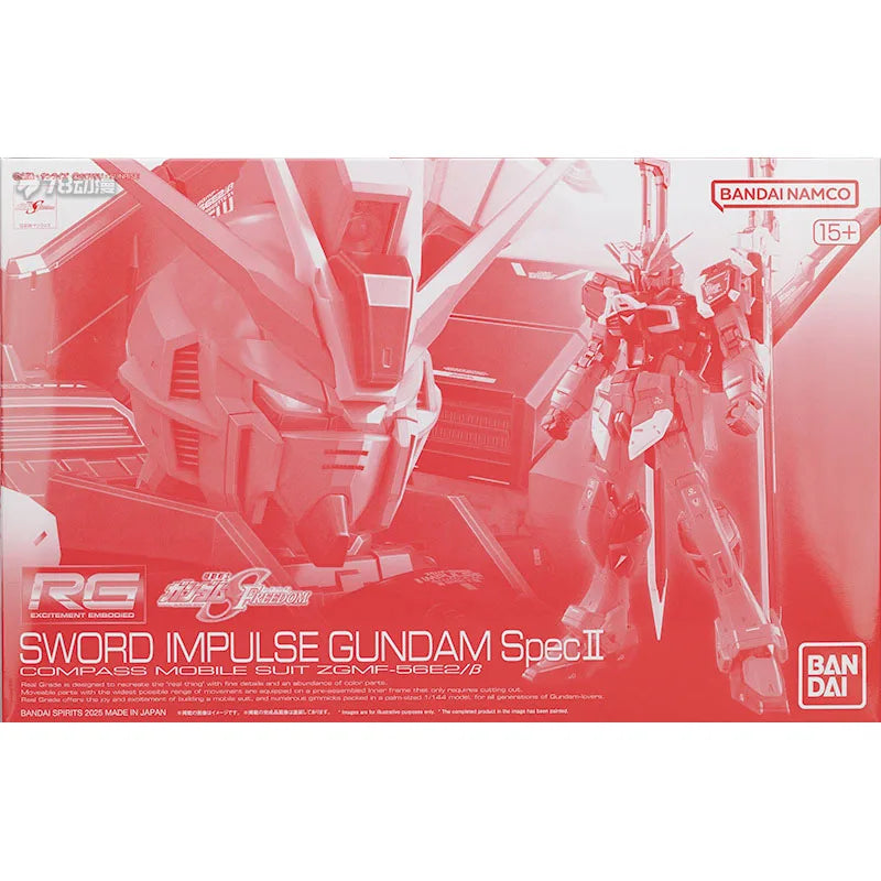 Fast Shipping Bandai Anime RG 1/144 SWORD IMPULSE GUNDAM SPEC II Original Model Toys Action Figure Collectible Ornament Children
