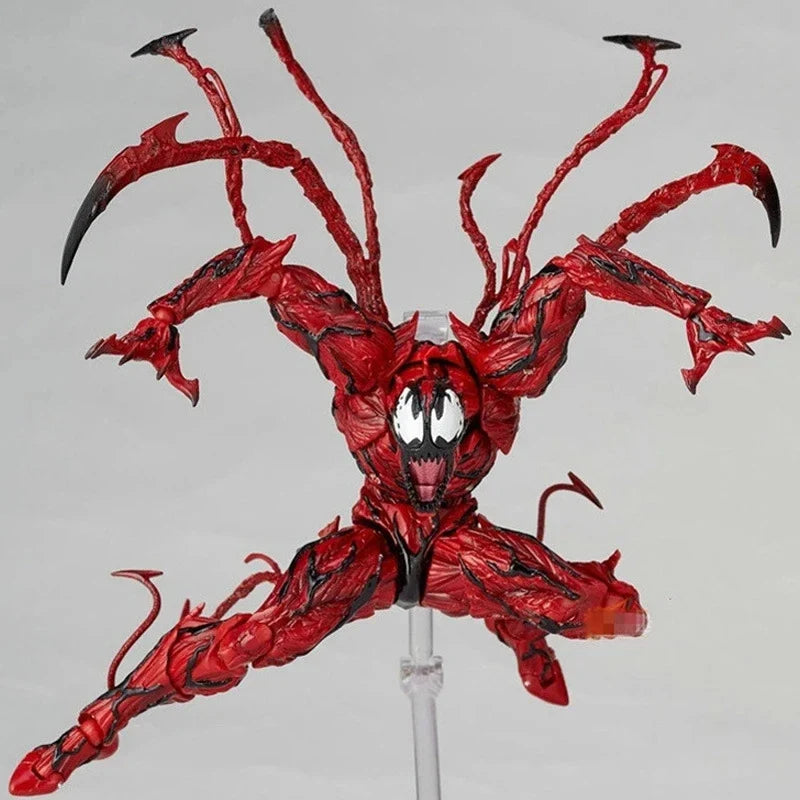 AMAZING YAMAGUCHI Carnage Venom Spider Man Marvel legends Action Figure Joint Movable Change Face Statue Model kids for Toy Gift