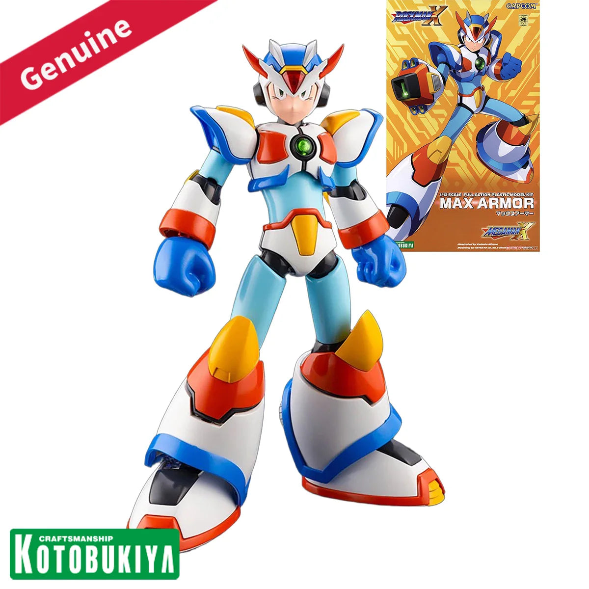 Original Echtes Kotobukiya Modellbausatz Rockman X3 X Max Armor Spielcharakter Montage Action Modell Dekoration Sammlerstück Geschenk