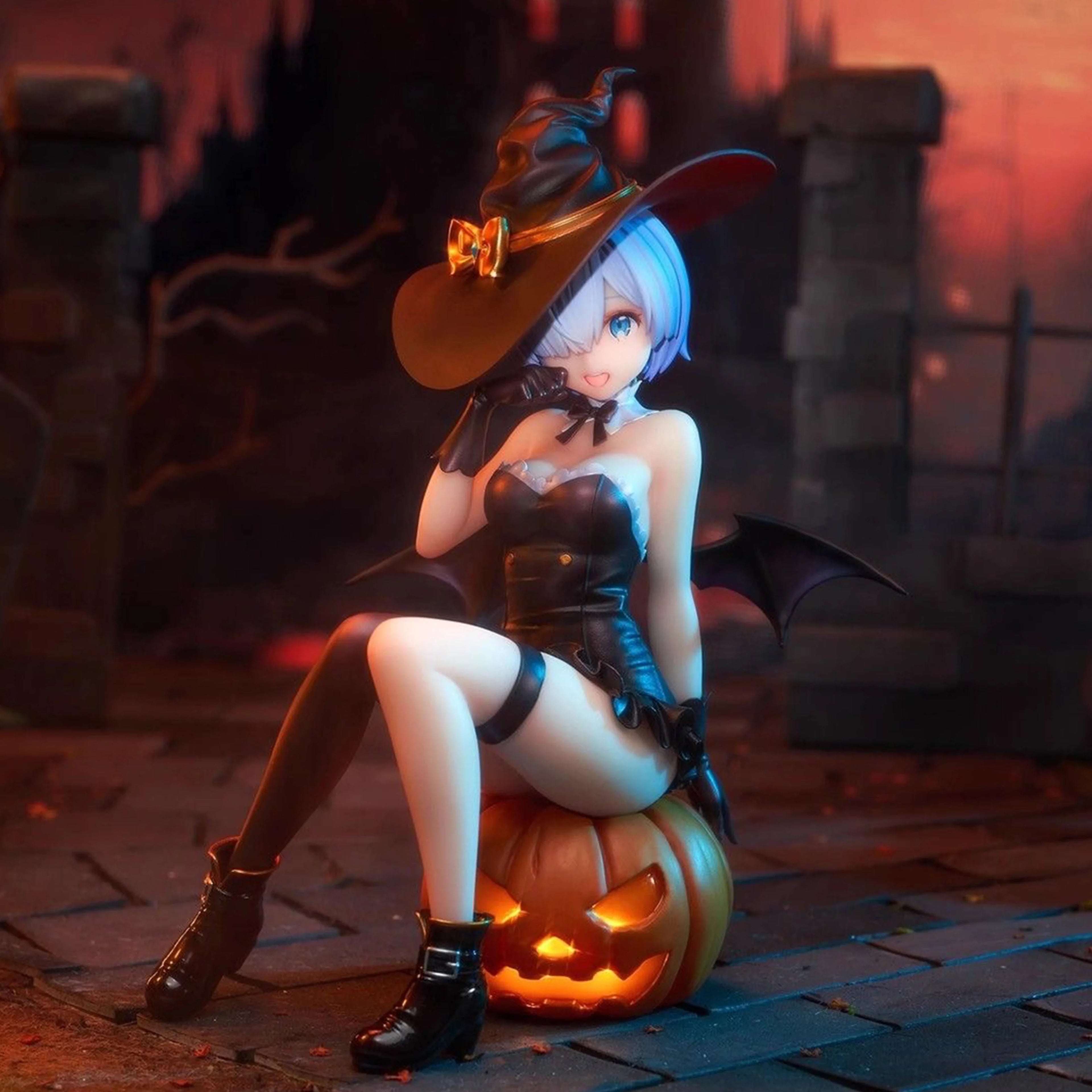 Re:Zero -Starting Life In Another World Rem Phantom Night Magician Figure Gk Model Collection Doll Desk Decora Halloween Gifts