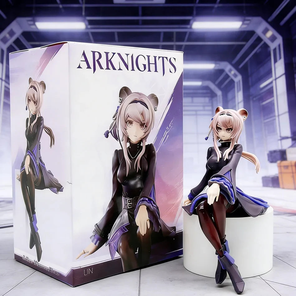 14cm Arknights Lin Anime Figure Noodle Stopper Figure PVC Action Figurine Model Collection Desk Decoration Figuart Toy Kid Gifts