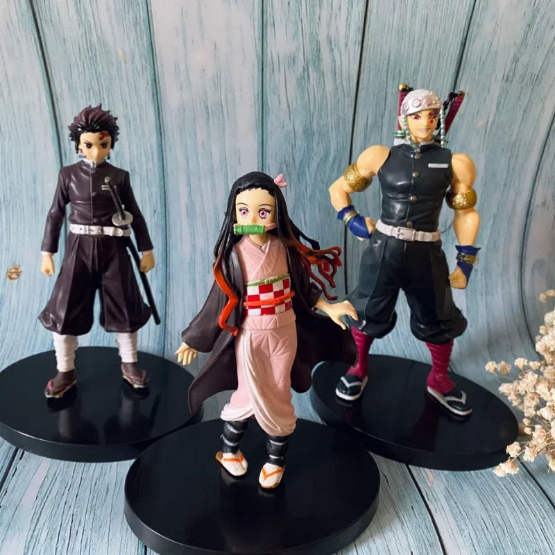 Anime Demon Slayer Action Figures Kimetsu No Yaiba Shinobu Nezuko “PVC” Dolls Model Collection Ornaments Japan Derivatives Toys