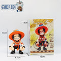 One Piece Figure - Sitting Q Version Laughing Ace & Yamato GK Set, Anime Collectible Car/Desktop Decor