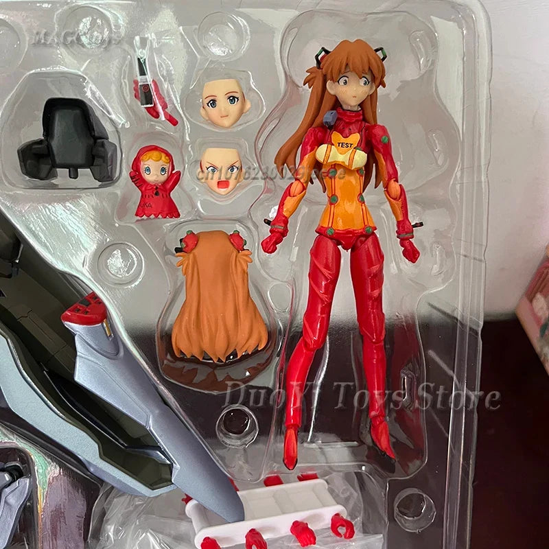 14CM Figma 084 Asuka Langley Shikinami: Test Plugsuit ver. Evangelion:2.0 Asuka NEW THEATRICAL EDITION Action Figure Model Toys