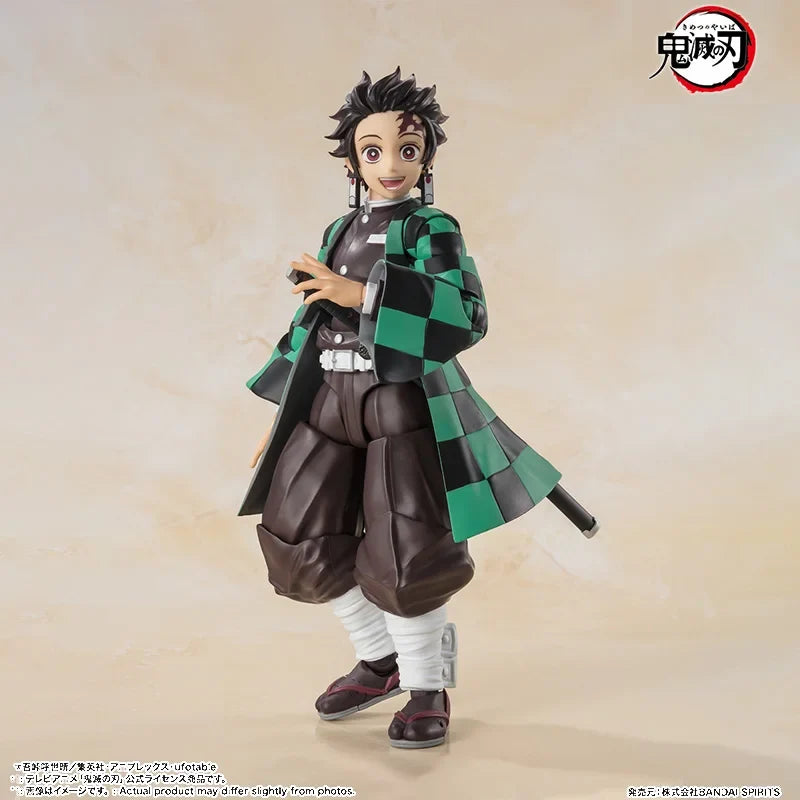 Bandai Original Genuine Figure Demon Slayer Model Kit SHF Kamado Tanjirou Collection Action Figure Model Children's Toys Gifts