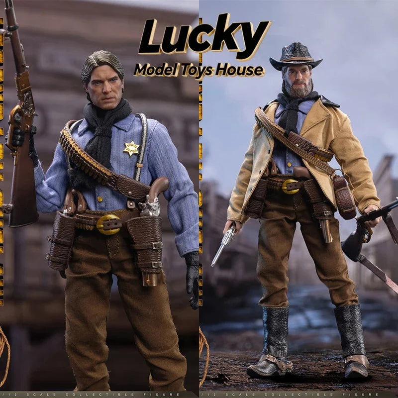 DSTOYS 1/12 Wild Cowboy Cloth Action Figure Clint Eastwood Peaceful Protector Movie Role Simulation 6inch DS-2505 Male Soldier
