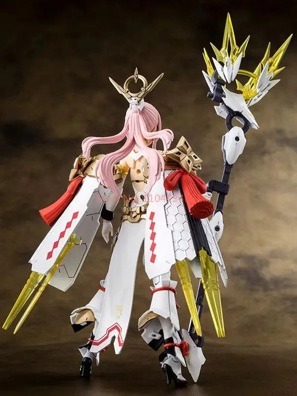 In Stock KOTOBUKIYA Original KP698 Megami Device19 AUV AMATERASU REGALIA Anime Action Figure Mobile Suit Girl Model Toys Gifts