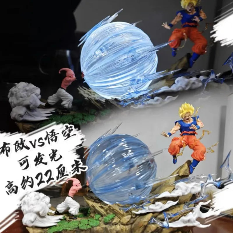 In Stock Anime Dragon Ball Z Majin Buu Vs Son Goku Figurine Gk Statue Action Figures Pvc Collection Model For Children Gifts Toy
