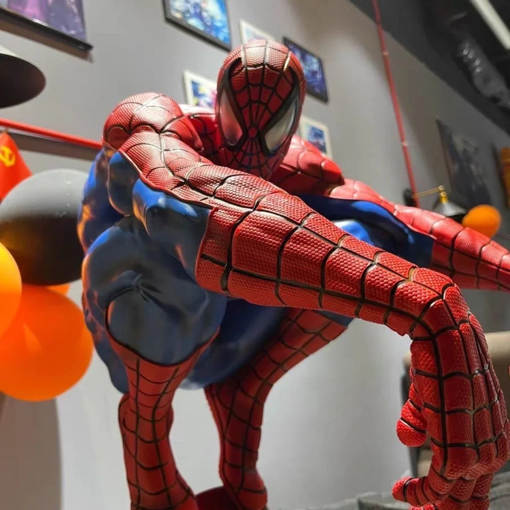 Classic Red Blue Spiderman Resin Statue Birthday Gift Friend Collectible Action Figure Toy Poseidon Design Unique Collectibles