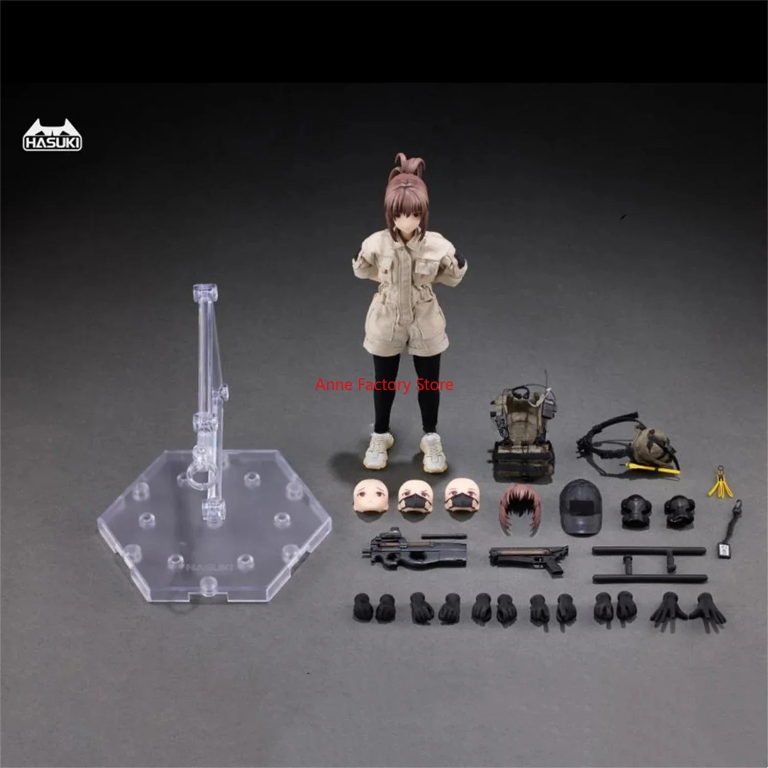 【IN STOCK 】Original HASUKI IZUMIHAISE 1/12 Pocket Art The Sixth Bullet Mobile Suit Girl PVC Action Figure