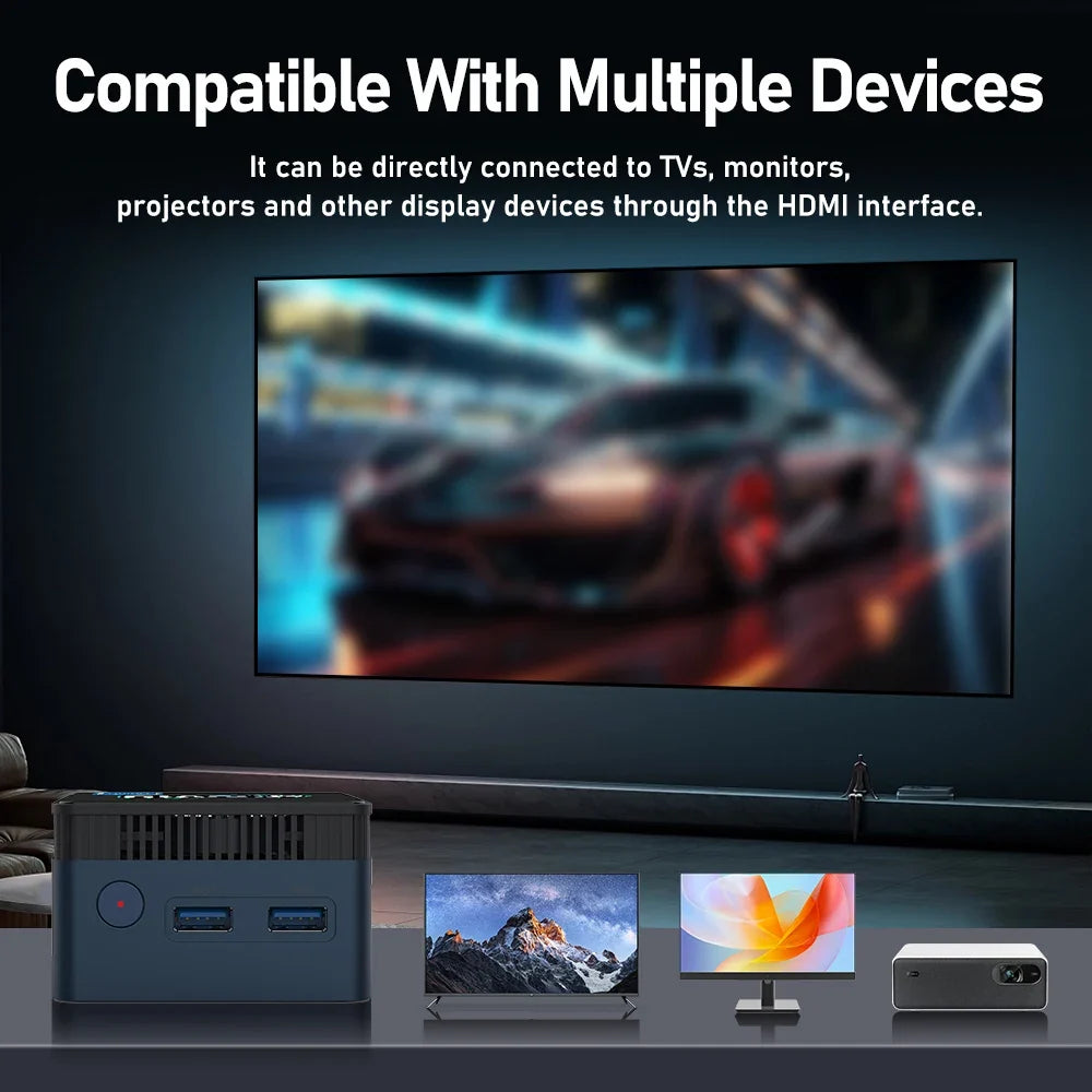 Game Console/Mini PC With 38000+Games With N100/Windows 11 Plug&Play 48 Emulators For PS3/PS2/Wii/N64/NES/GBA/NDS 12G+512G PC