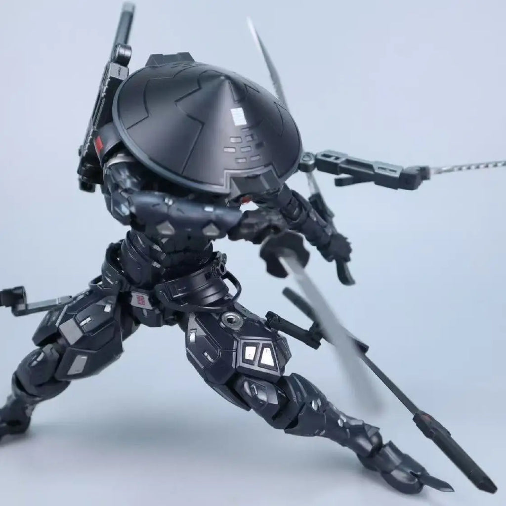Anime Black Warrior Action Figure Cool Snake Eye SC001 Black Warrior With Sword Movable Model Figurine For Kid Collection Gifts