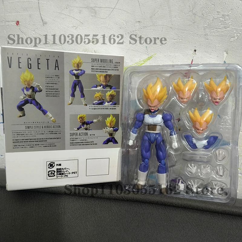 Bandai Dragon Ball Z S.H.Figuarts Super Saiyan Vegeta Action Figure DBZ Toys  Model Toys Gift Room Ornament