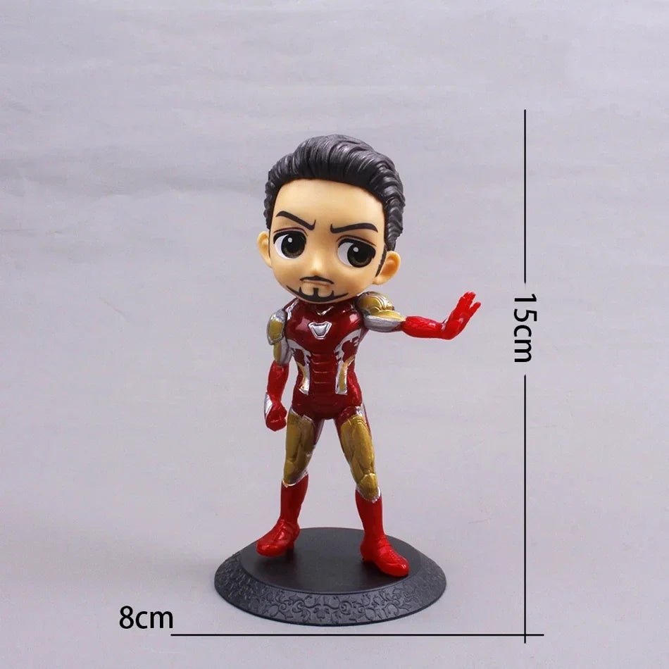 Popular Q Version Big Head The Avengers 8-17.5cm Figure Superman Supergirl Batman Spider Man Model Ornaments Anime Periphery Toy