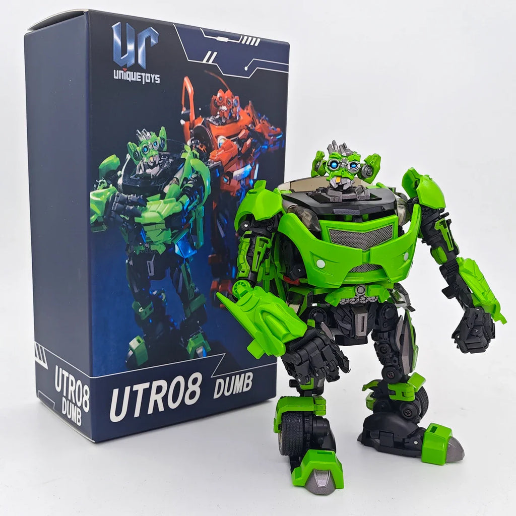 UT Transformation R-08 R08 Skids R07 R-08 Mudflap Dumber Twins 13cm Unique Toys Trax Legierung Actionfigur Roboter Spielzeug