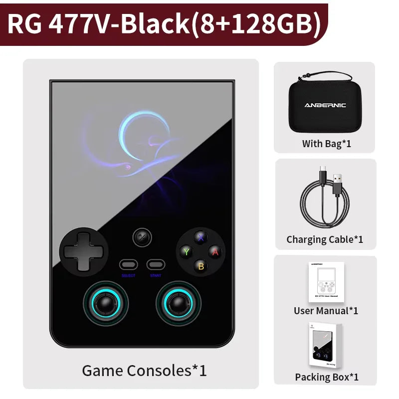 ANBERNIC RG477V Handheld Game Console Android 14 Video Player 4.7" LTPS In-Cell DSP Sound Effect Support AI RixelHK 1080p-DP ps2