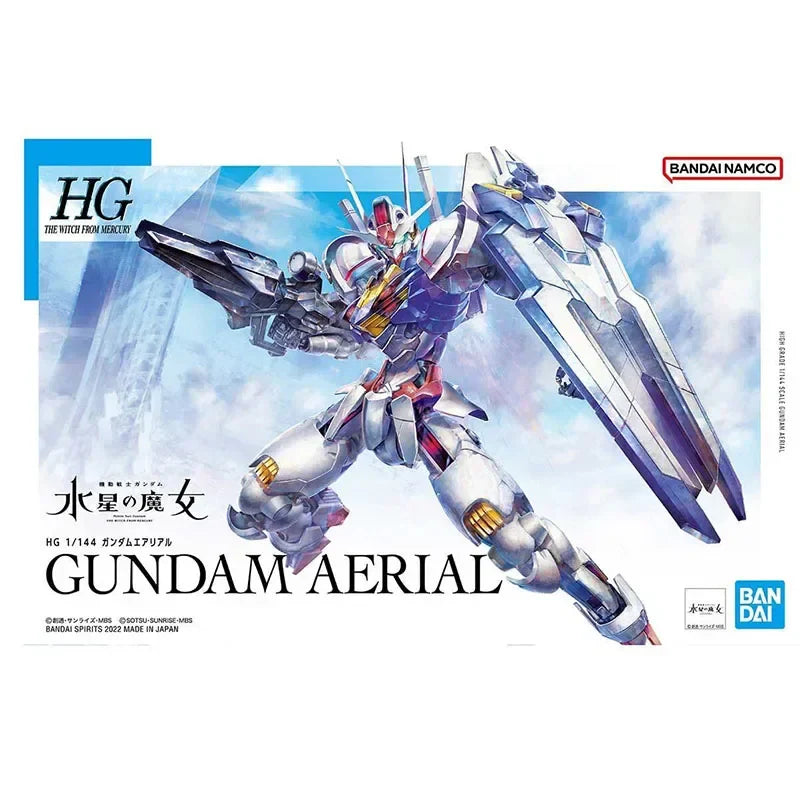 Bandai Genuine GUNDAM AERIAL THE WITCH FROM MERCURY  DISPLAY BASE HG Anime Action Figure Assembly Model Toys Gift Children