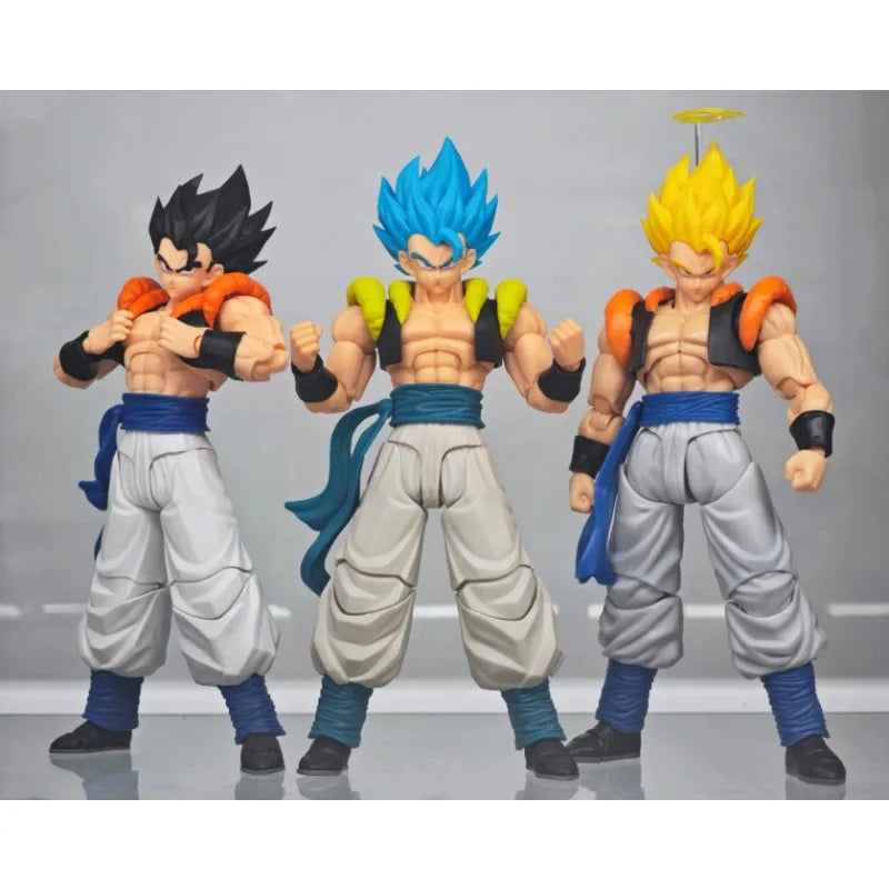 Kamione Dragon Ball Z SHF Super Saiyan SSJ Gogeta Hell Muay Thai Monk Version Anime Action Figures Statue Toys Collectible Gifts