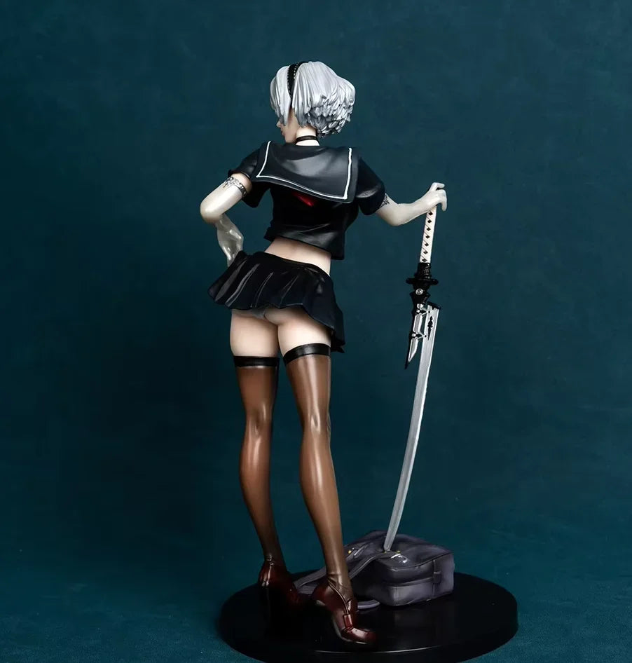 Genuine Anime 2b Figure Standing Pose Action Figure Kawaii Girl Sailor Suit Model  Desktop Ornaments Collection Gifts In Stock
