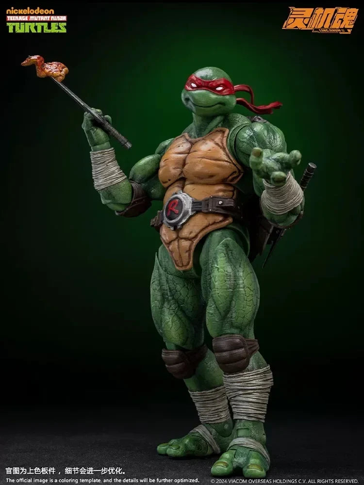 Original LING JIHUN Ninja Turtles Leonardo Raphael Figure Model Collection Toy Gift
