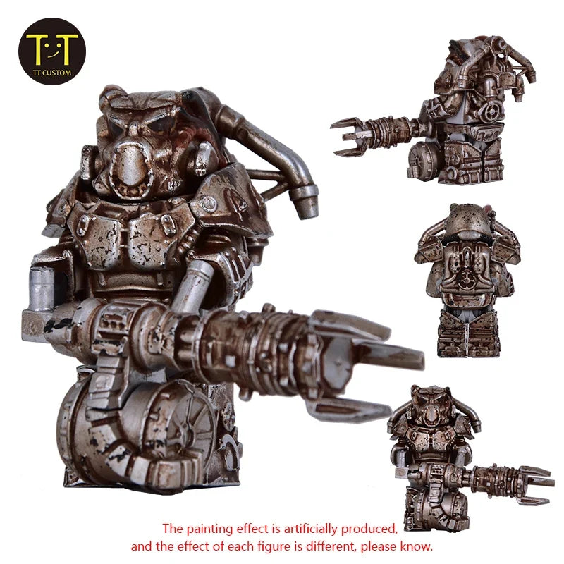 1PCS Military Soldiers Mini Anime Action fallouts Figures Weapons Robot Mecha Building Blocks Bricks DIY Toys for KIDS gift