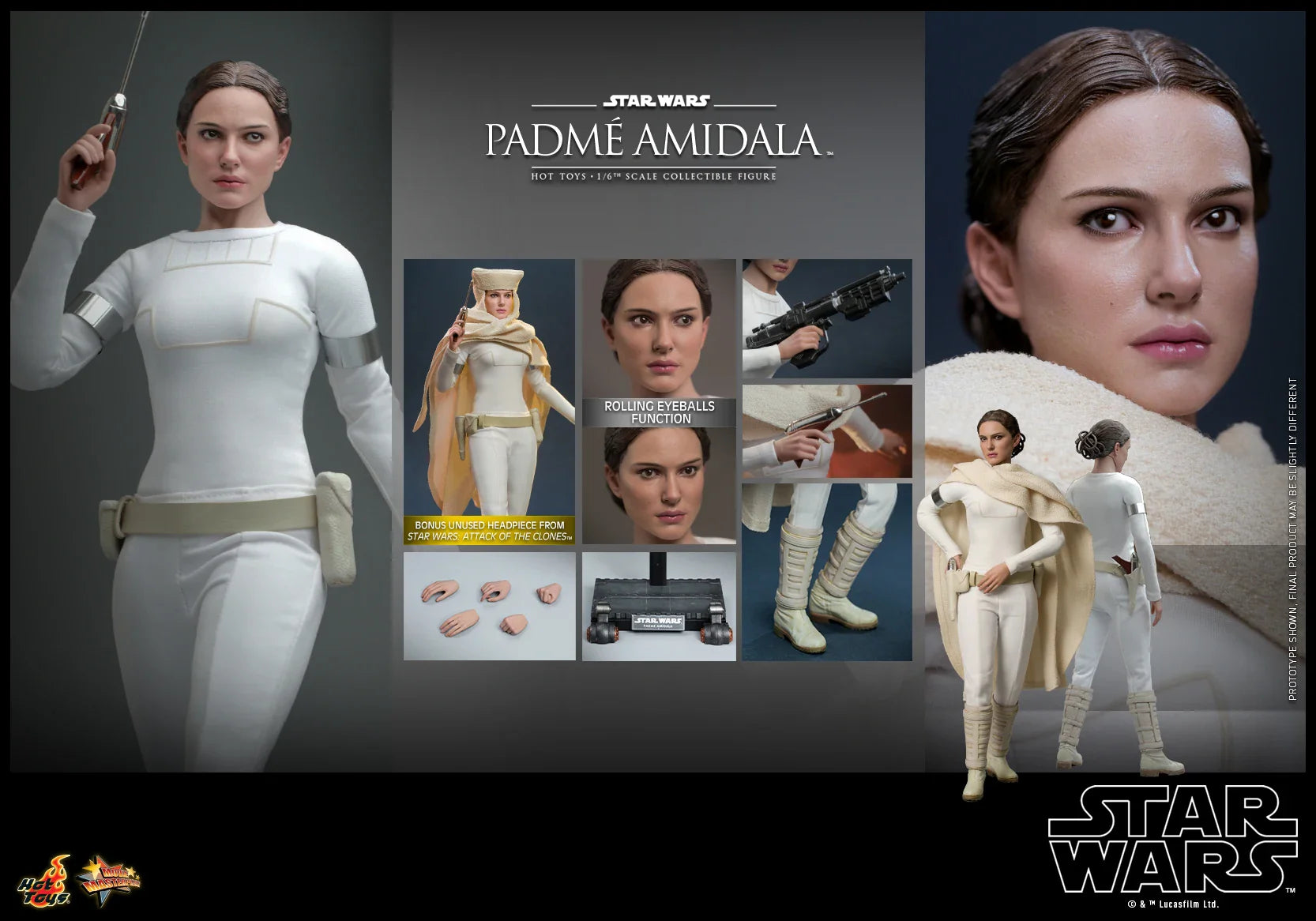 Auf Lager HOT TOYS MMS678 Padme Amidala 1/6 Bewegliche Modellspielzeuge Star Wars: Episode II – Angriff der Klonkrieger HT Padme Amidala