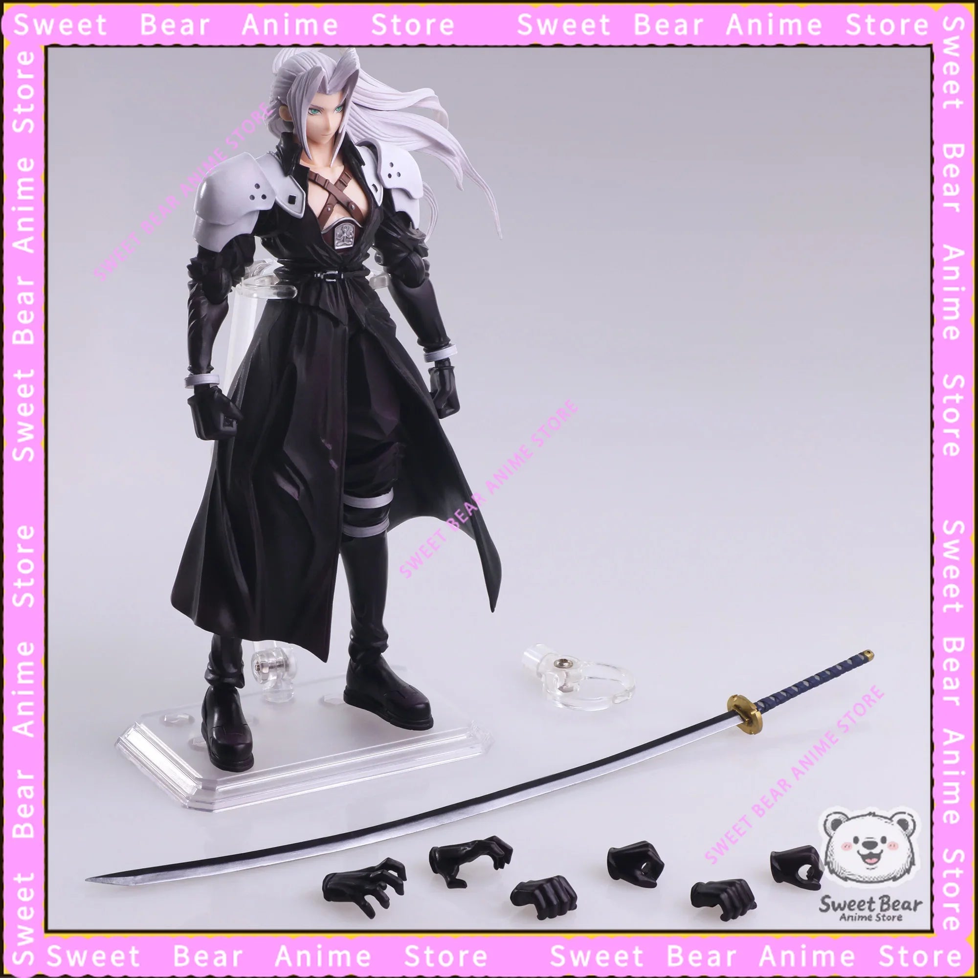 In Stock Square Enix Final Fantasy VII BRING ARTS Sephiroth Action Figure Anime Model Trendy Toys Desktop Doll Collectibles
