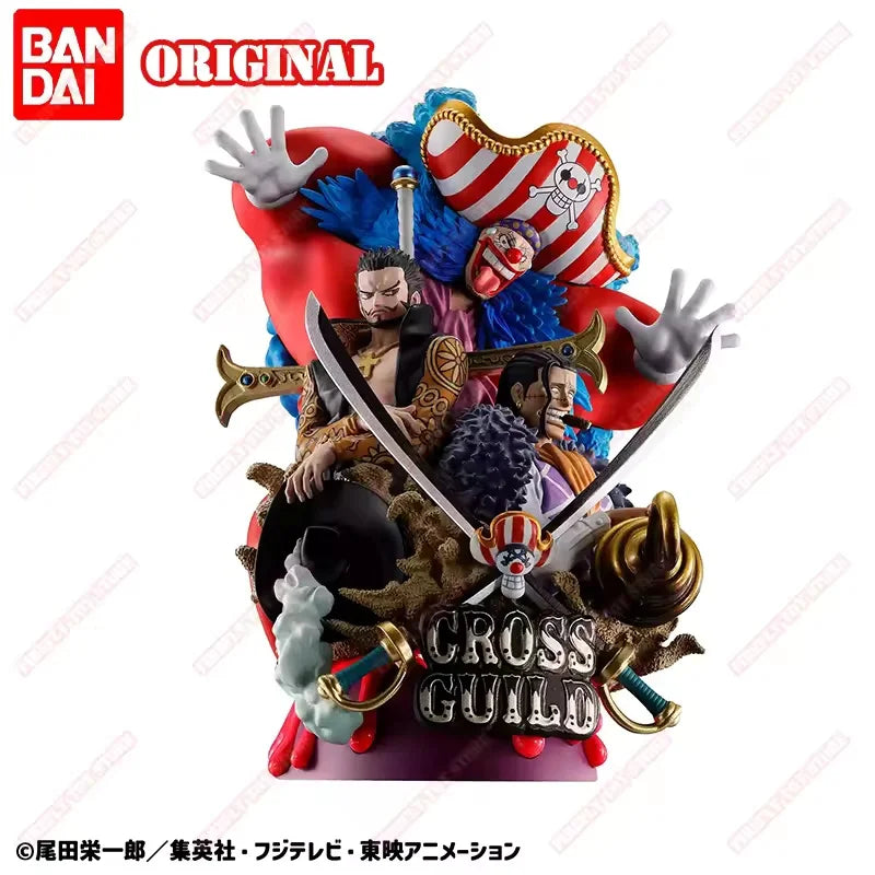 Bandai Megahouse Original One Piece Douke No Buggy Dracule Mihawk Sir Crocodile Puchirama Dx Log Box Re Birth 03 Cross Guild