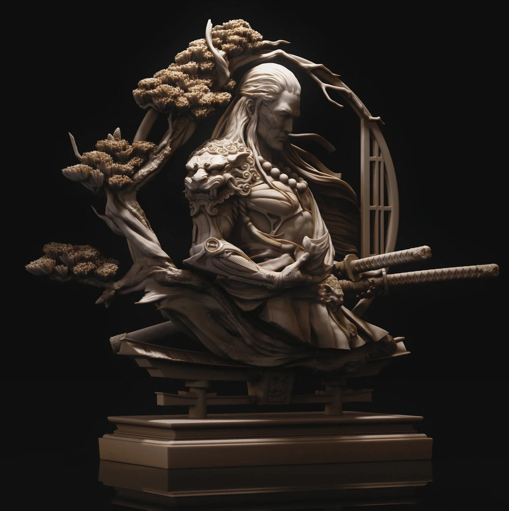 1/11 resin Half-length portrait figure model kit, fantasy theme, unassembled and unpainted GK