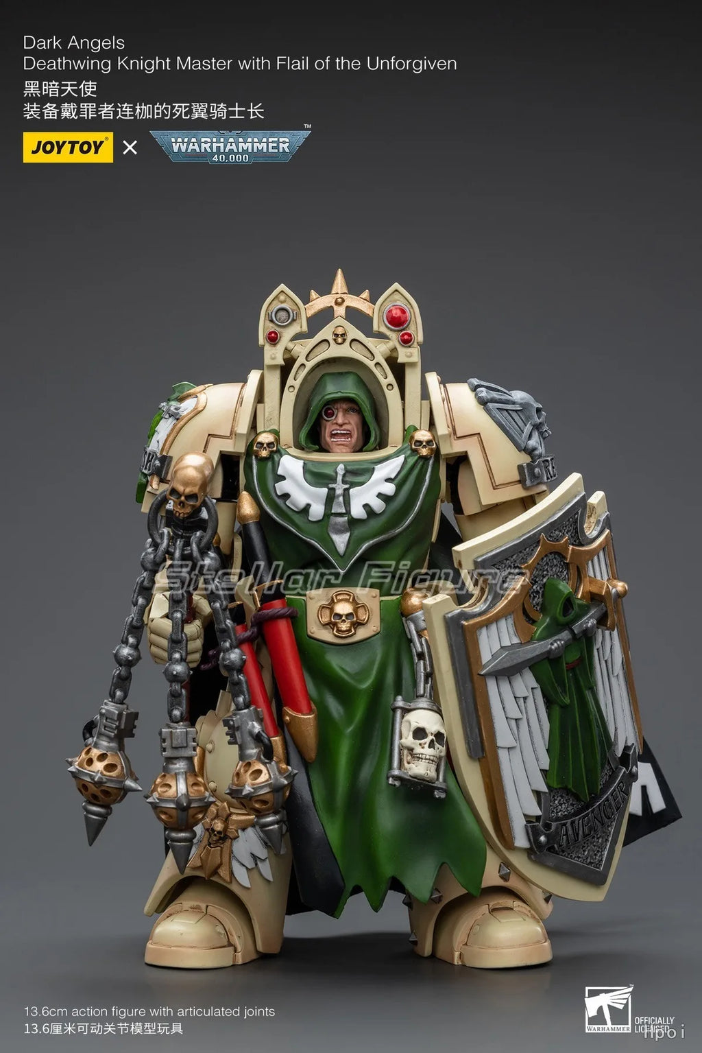 【SF】JOYTOY 1/18 Action Figure Dark Angels Deathwing Knight Master with Flail of The Unforgiven Model Toys Collection Ornaments
