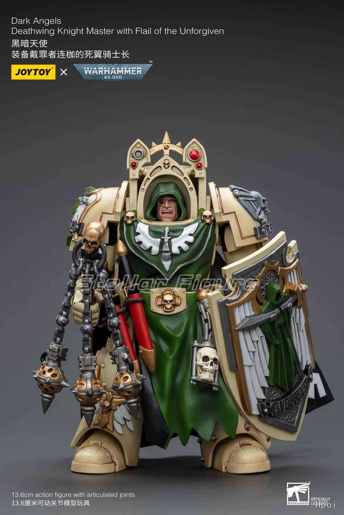 【SF】JOYTOY 1/18 Action Figure Dark Angels Deathwing Knight Master with Flail of The Unforgiven Model Toys Collection Ornaments