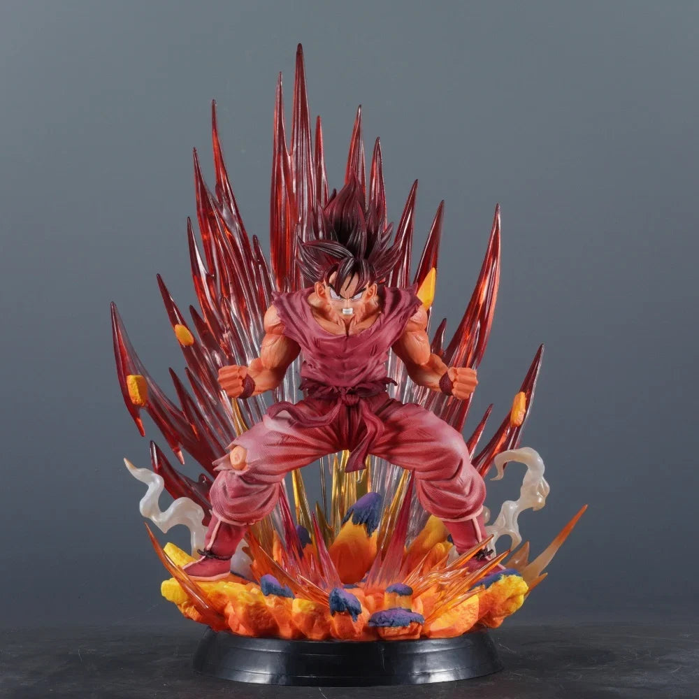 38cm/14.96in Anime Dragon Ball Figure Kaiouken Goku Action Figures Pvc Statue Desktop Ornamen Collection Model Toys Gifts