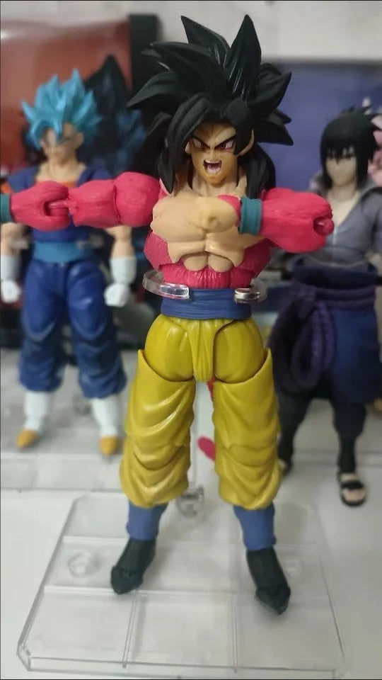 SHF Dragon Ball Figure SSJ4 Son Goku Action Figure Super Saiyan 4 Goku Anime 16cm PVC Collection Model Ornamen Toys Doll Gifts