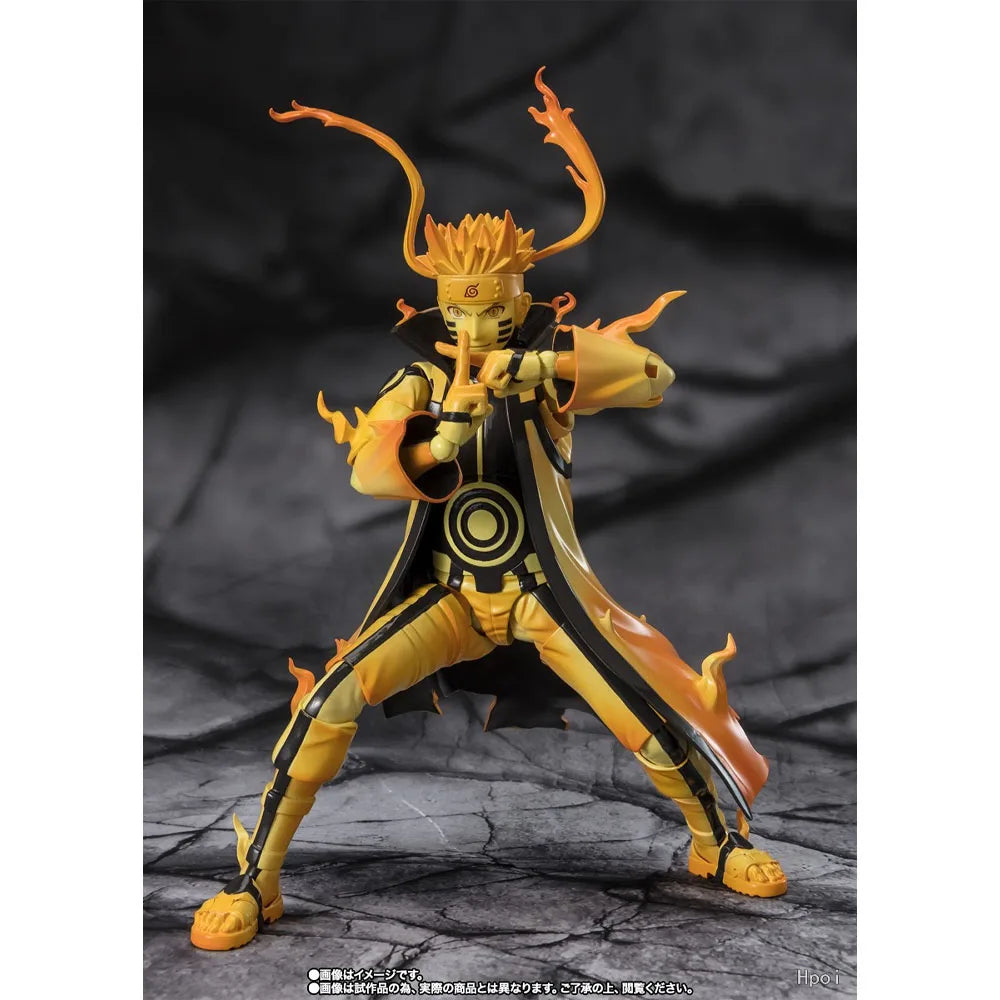 100% Authentic In Stock Original Bandai S.H.Figuarts Shf Naruto Shippuden Naruto Uzumaki (Kurama Mode) Anime Action Figure