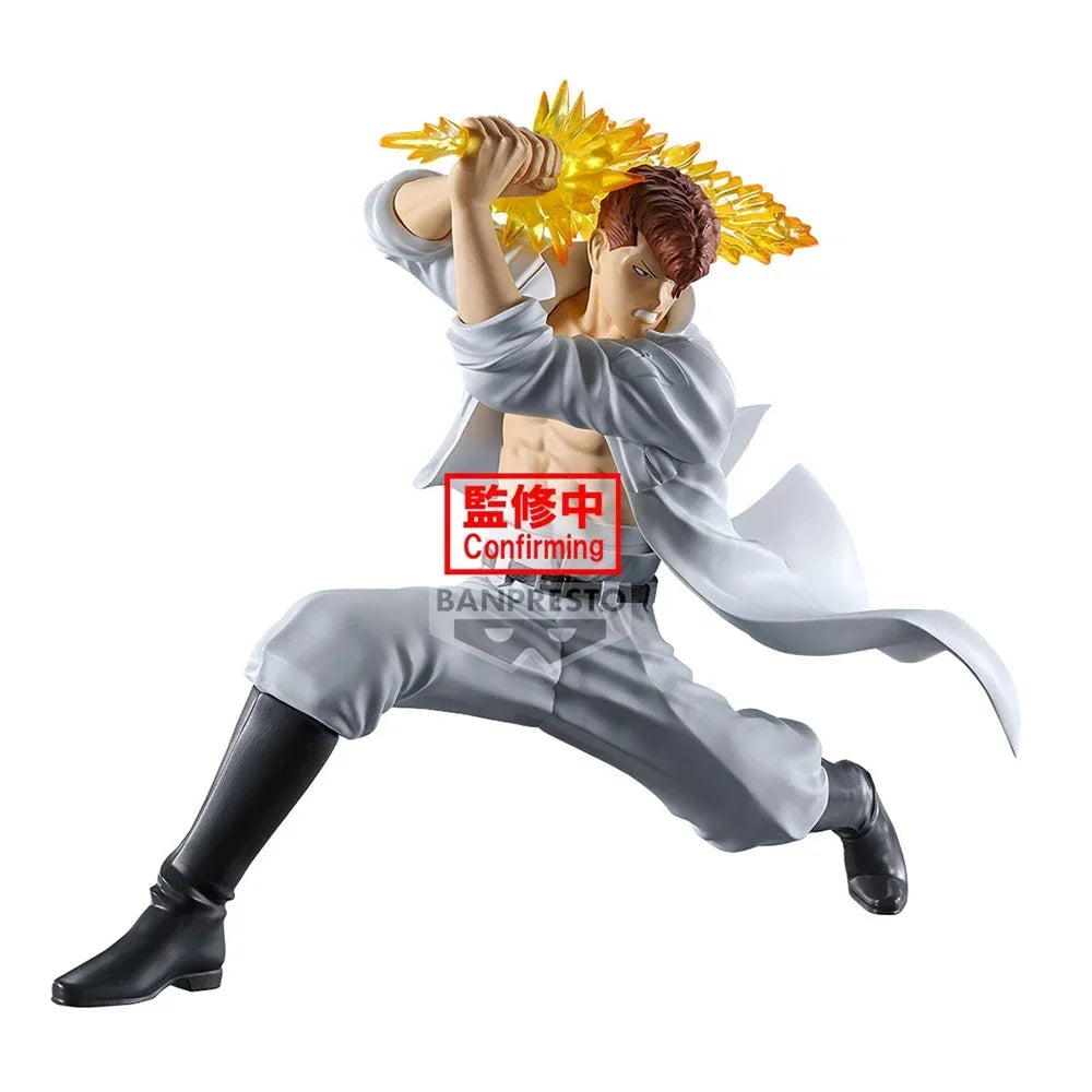 Original Bandai Yuyu Hakusho Kuwabara Kazuma Ankoku Bujutsukai Action Figure Pvc Model Collectible Toys 14Cm