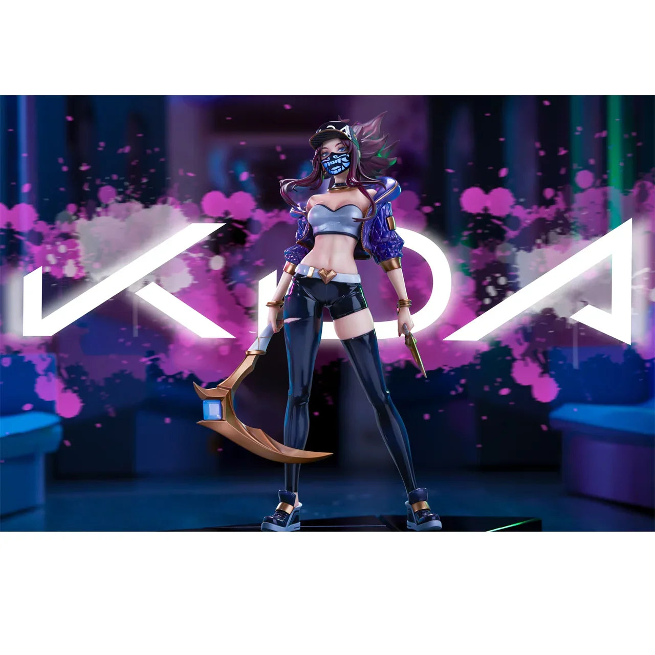 APEX INNOVATION K/DA Akali The Rogue Assassin PVC Figure Collectible Model Figurine Genuine Character Model Toy Gift Collection