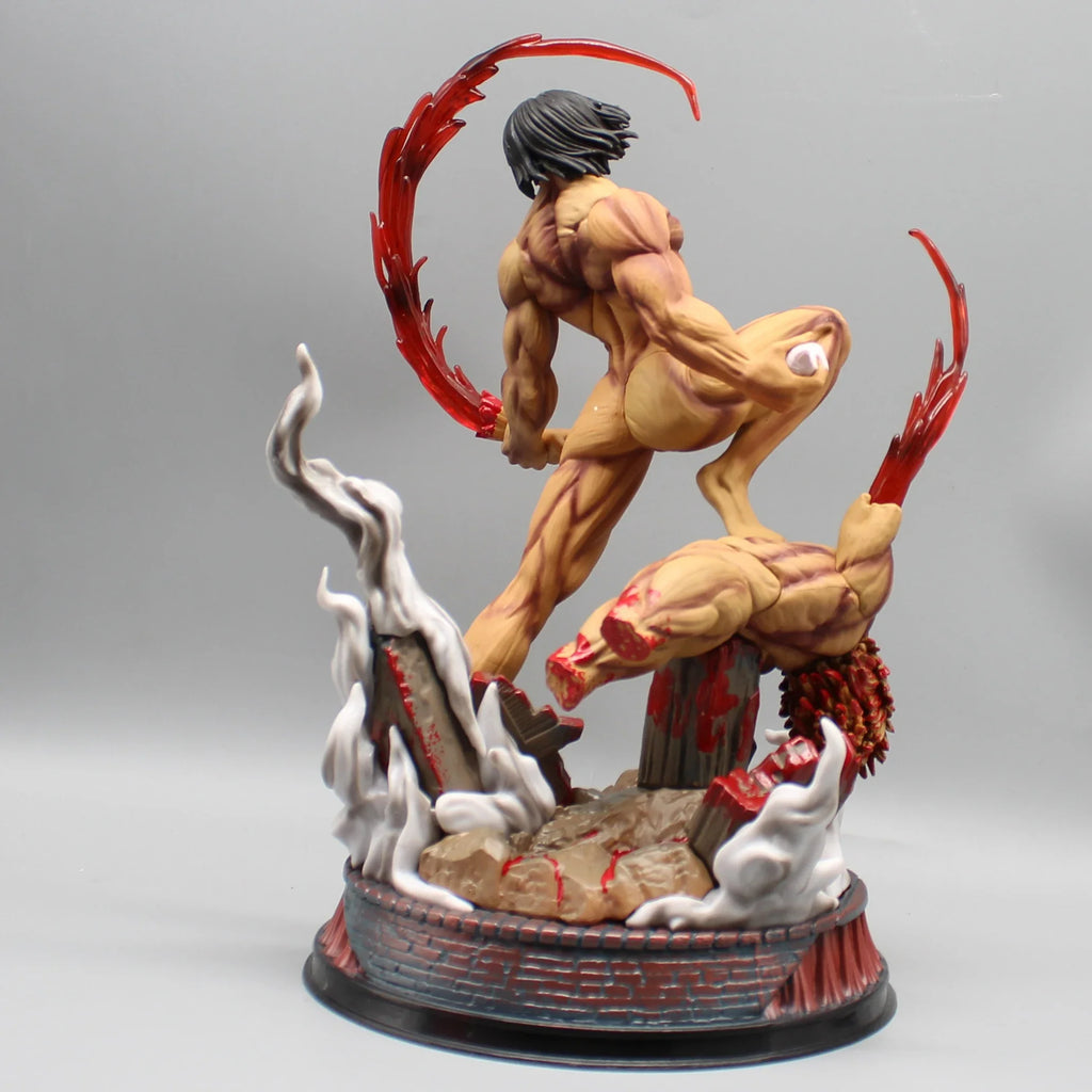 New Attack On Titan Anime Figure The Armored Figures 29cm Titan Eren Jager Action Figurine Model Pvc Statue Ornament Toys Gifts