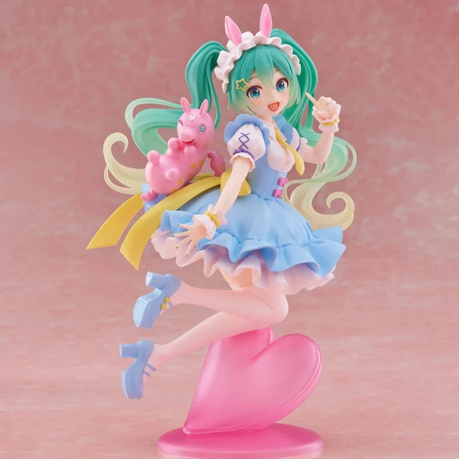 20cm/7.87in Hatsune Miku Anime Figure Kawaii Fairy Tales Miku Action Figure Lollipop Girl Figurine PVC Collection Model Doll Toy