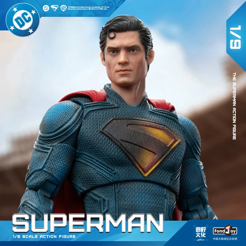 2025 Fondjoy Battle Damaged Superman Action Figure David Corenswet 1/9 New Superman Figure Pvc Joint Movable Kid Toy Boy Gift